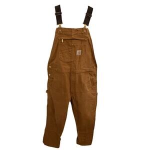 Vintage Carhartt Overalls 36 x 28 Double Knee Relaxed Fit Heavy RO1-M #102776